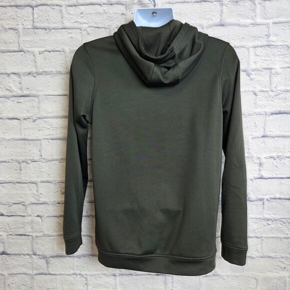 Under Armour Hoodie Mens Size Small Big Logo Dark Forest Green - Picture 2 of 14
